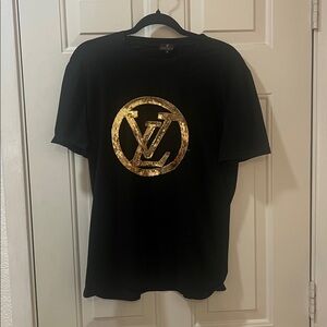 Black Size Small Sequence LV Short Sleeve T Shirt